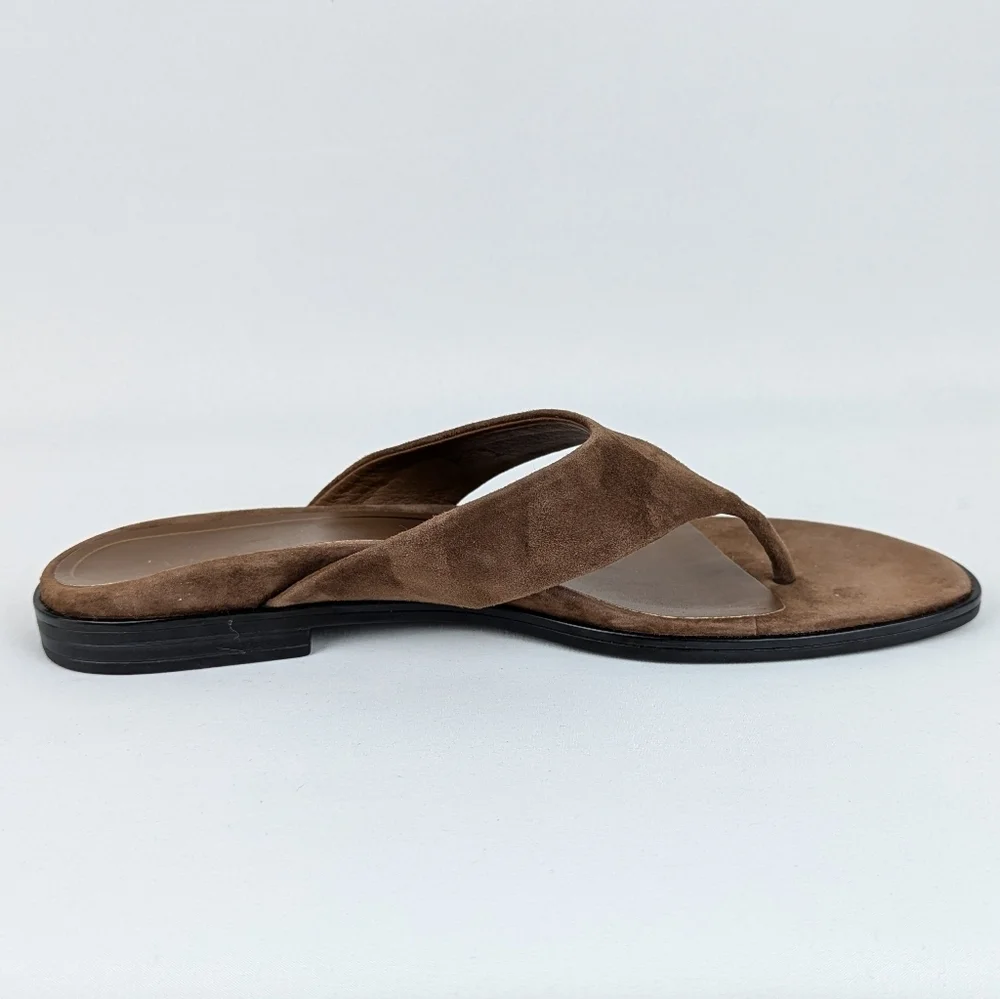 Vionic Agave Sandal Suede Thong Comfort Toe Post Monks Robe Brown 10 EU41 NWOB - Picture 3 of 16